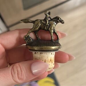 Equestrian Blantons “S” collectible Bronze Bottle Stopper